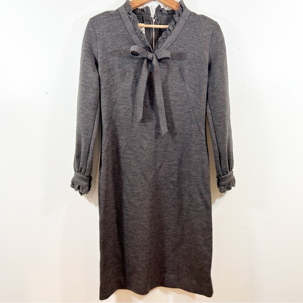 VTG 1960’s Jonathan Logan Grey Ladies Day Dress Business Casual Crotched Size 8